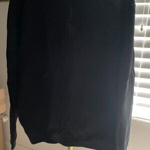 Mens Zip front Pullover Black - XXL/TTG